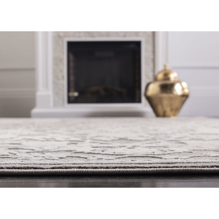 Laurel Foundry Modern Farmhouse Calidia Dark Gray/Cream Rug & Reviews